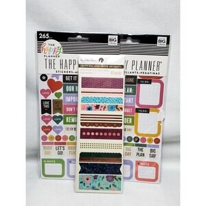 Happy Planner Sticker Lot 3 Packs + Washi Stickers Me & My Big Ideas New Planner